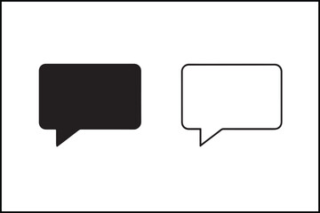 Chat Bubble Outline & Solid Design