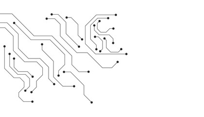 Obraz premium Abstract futuristic circuit board Illustration, Circuit board with various technology elements. Circuit board pattern for technology background. 
