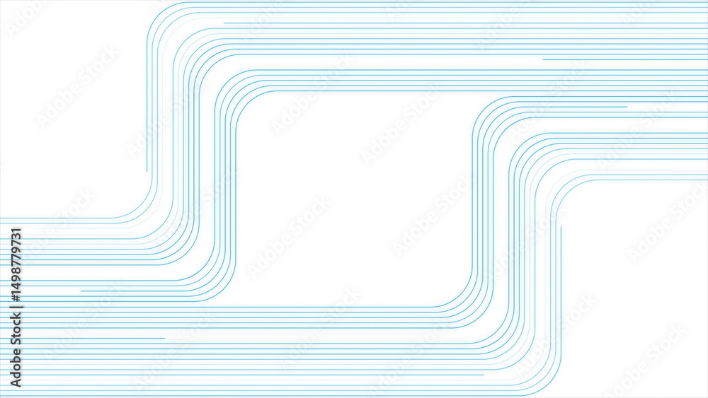 Poster abstract blue geometric curved lines tech background