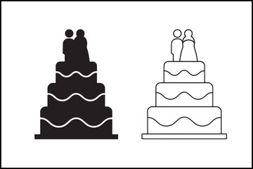 Wedding Cake Dual Style Silhouette