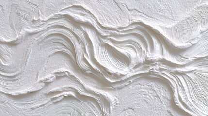 Modern Abstract Art Background in Layered White Acrylic Texture