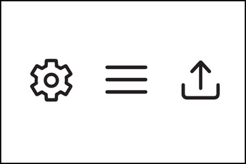 Obraz premium User Interface Symbols Modern Black Set Silhouette