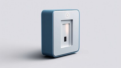 Smart home doorbell in 3D, placed on a plain white background for clarity