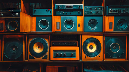 Lo-Fi music picture The background that goes well with the lo-fi music genre Generative AI	
