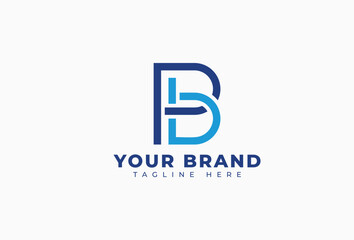 Initial P and B Letter Logo. Minimal Outline Alphabet Logotype Concept. for Branding, Business, Company, Corporate related with Technology, Vintage, Premium, Marketing, Finance,