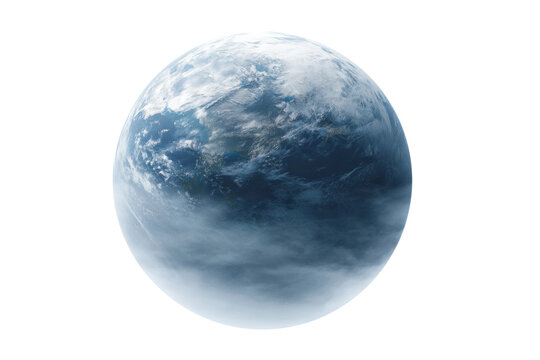 Beautiful earth from space - clouds and oceans visible, cut out