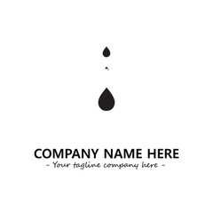 Water drop logo company design vector illustration