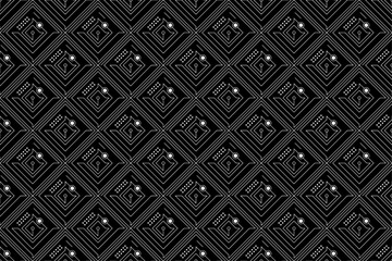 Futuristic geometric seamless pattern