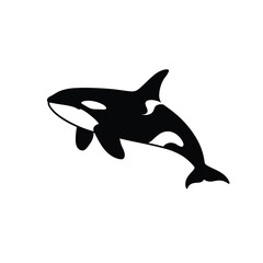 Orca Silhouette – Majestic Killer Whale Marine Life Illustration