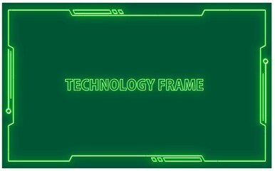 緑のテクノロジーイメージフレーム素材