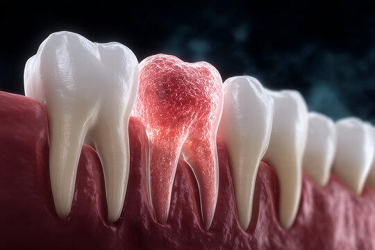  Gum recession progression illustrating dental health issues and need for periodontal care