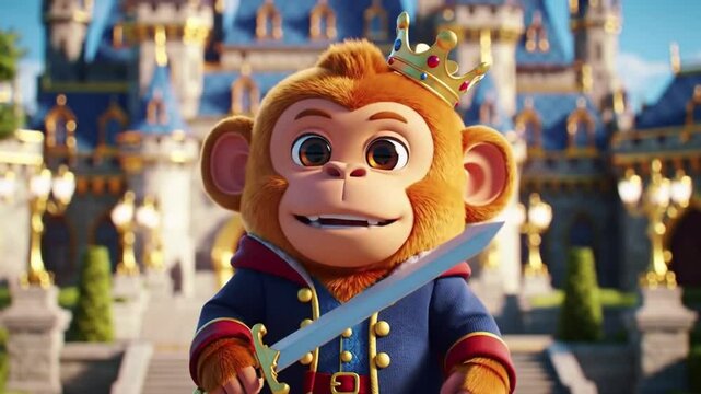 Monkey King in a Fairytale Castle