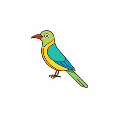 Sunbird Perched On White