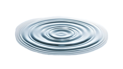 Water ripple with concentric circles on Transparent Background