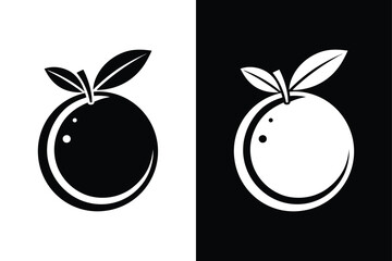 Lime Icon Black and White Vector Illustrations of Citrus Fruit