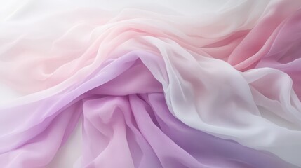 Fototapeta premium Soft Flowing Fabric with Gradient Shades of Pink and Purple Hues