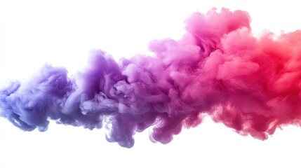 Colorful Smoke Swirl in Shades of Purple Pink and White Background