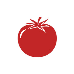 Fresh Red Tomato Illustration – Minimalist Vector Art for Culinary and Agriculture