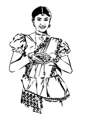 Obraz premium welcome girl png for cut sticker