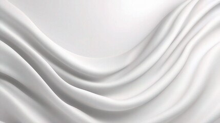 Smooth White Gradient Background with Curved Fabric Simulation