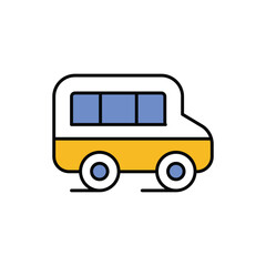 Student Bus Icon vector stock illustration