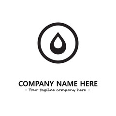 Water drop logo company design vector illustration