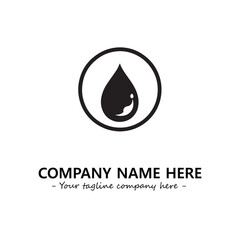 Water drop logo company design vector illustration