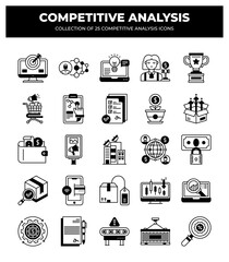 Competitive Analysis Icons: 25 Essential Business Strategy Icons