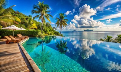 Fototapeta premium Swimming pool in the tropical resort