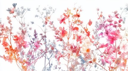 Naklejka premium Abstract Floral Background with Delicate Petals and Soft Colors