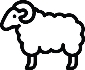 islamic eid adha icon black ad white