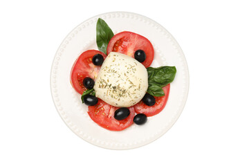 PNG, Salad Caprese, isolated on white background