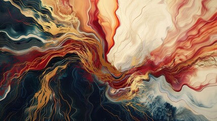 An explosion of motion with layered business lines in fiery red, gold, and deep navy, flowing with intensity over a soft matte background, symbolizing growth and transformation, 