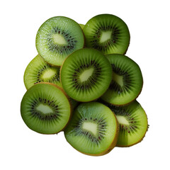 Fototapeta premium Juicy sliced kiwis isolated on a white background