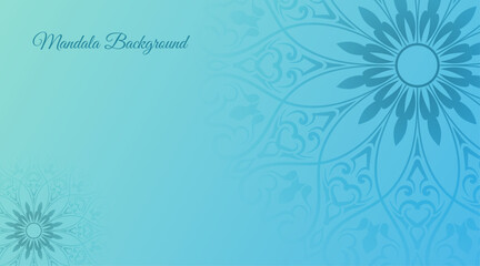 Simple Mandala Background, Blue Gradation