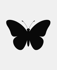 Vector butterfly icon. Clean minimalistic pictogram design.
