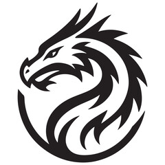vector image of a dragon head logo