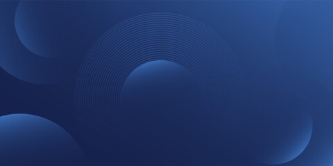 Modern smooth abstract line circle dark blue with noise for modern background design simple art