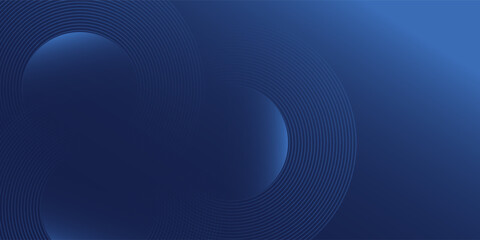 Modern smooth abstract line circle dark blue with noise for modern background design simple art