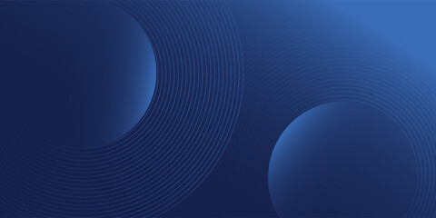 Modern smooth abstract line circle dark blue with noise for modern background design simple art