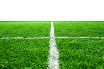 grass soccer field isolated on white background PNG.AI GENERATED