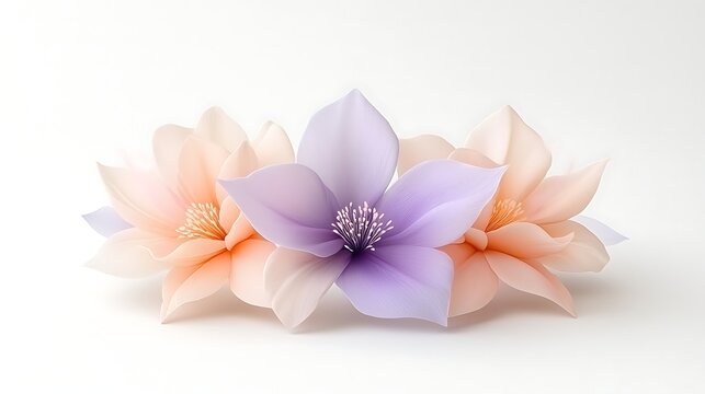 Elegant pastel flowers in soft hues