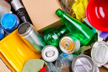 Mixed recyclables including plastic