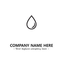 Water drop logo company design vector illustration