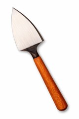 Small Triangular Cake Server with Reddish Brown Wooden Handle
