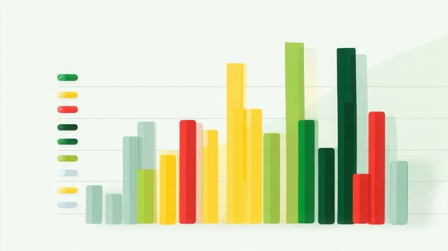 Colorful bar chart displaying data variability and trends in business analytics for effective visualization techniques