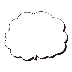 シンプルな手書き吹き出し ベクター