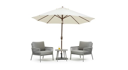 Patio furniture set with umbrella