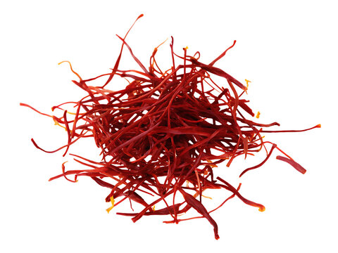 Dried saffron spice isolated on white background PNG