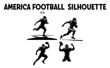 Fototapeta premium America Football vector design, vector illustration, America Football design, silhouette style.